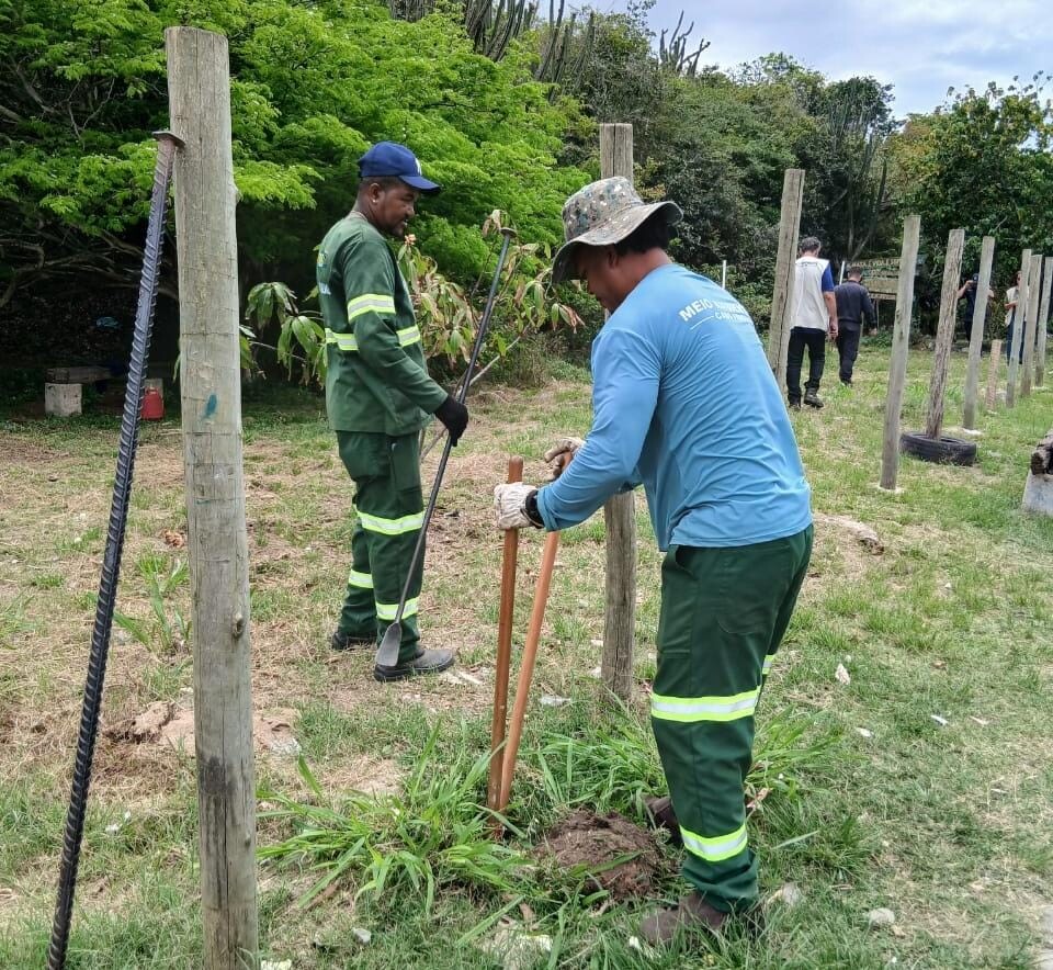 Prefeitura de Cabo Frio reforça cercamento em área de preservação ambiental no Cajueiro