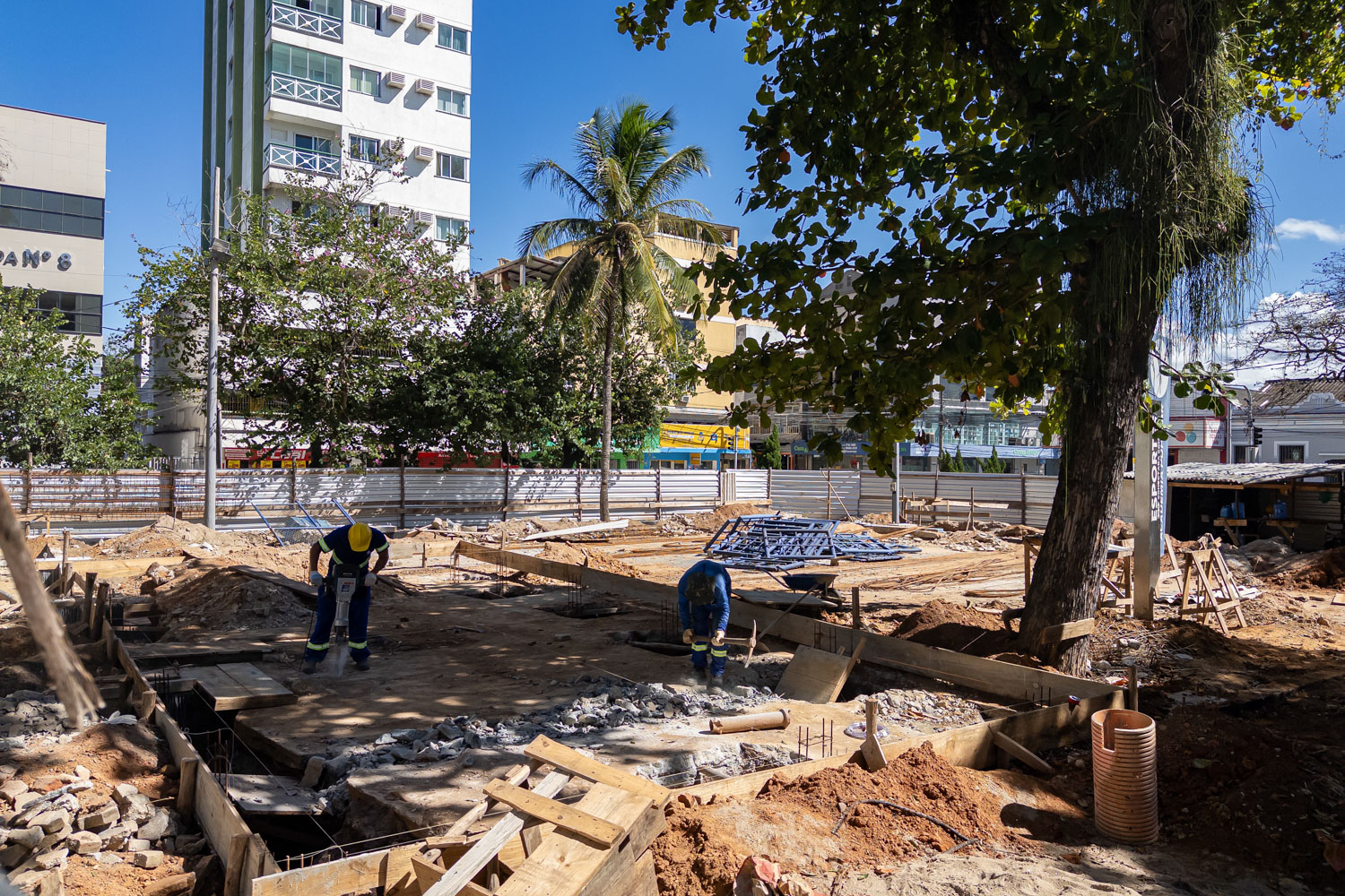 Academia da Praça Washington Luiz avança com obras estruturais