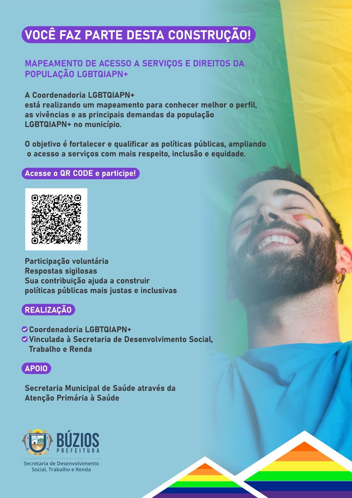 Coordenadoria LGBTQIAPN+ de Búzios realiza mapeamento para fortalecer políticas públicas no município