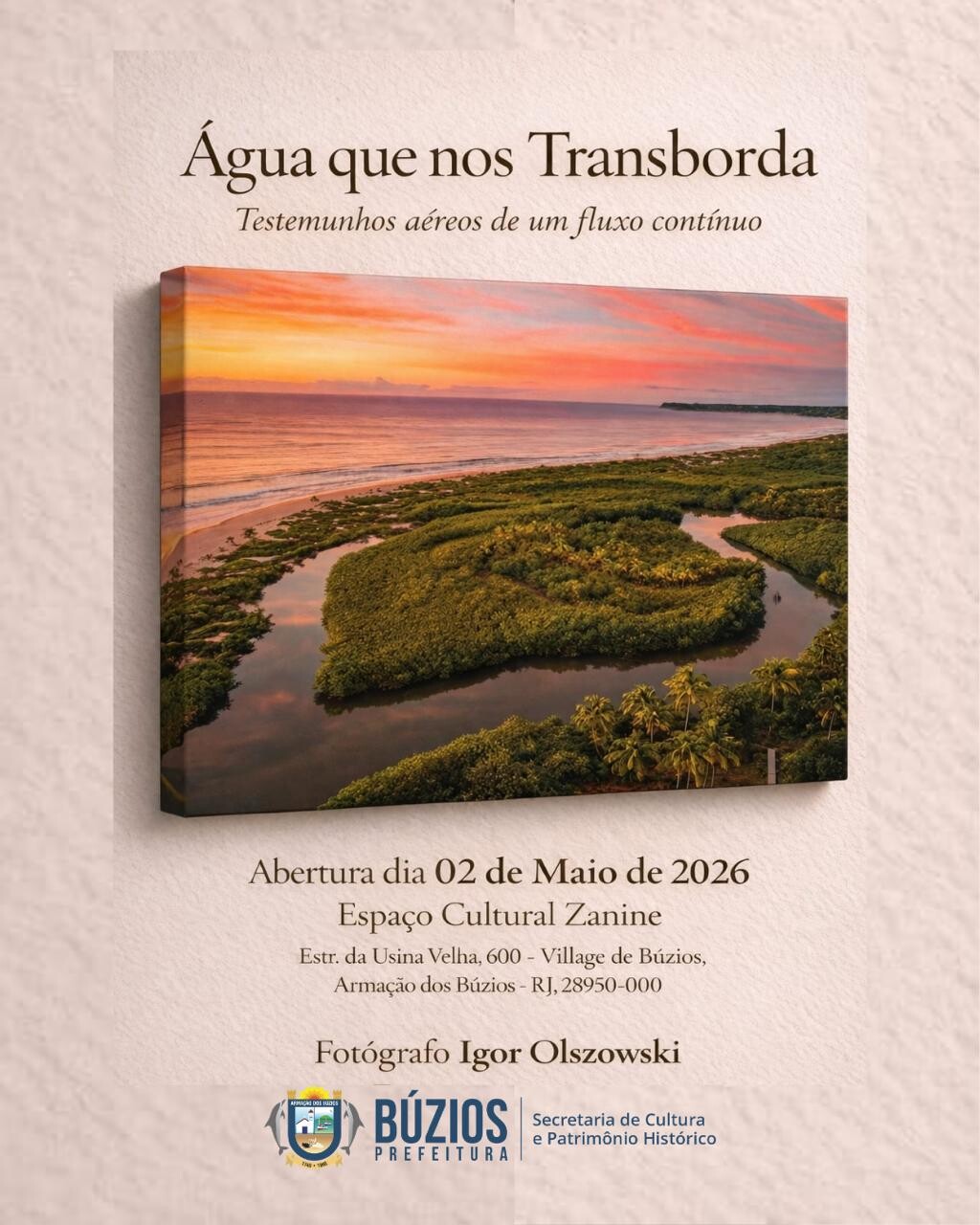Exposição “Água que nos Transborda” estreia no Espaço Cultural Zanine