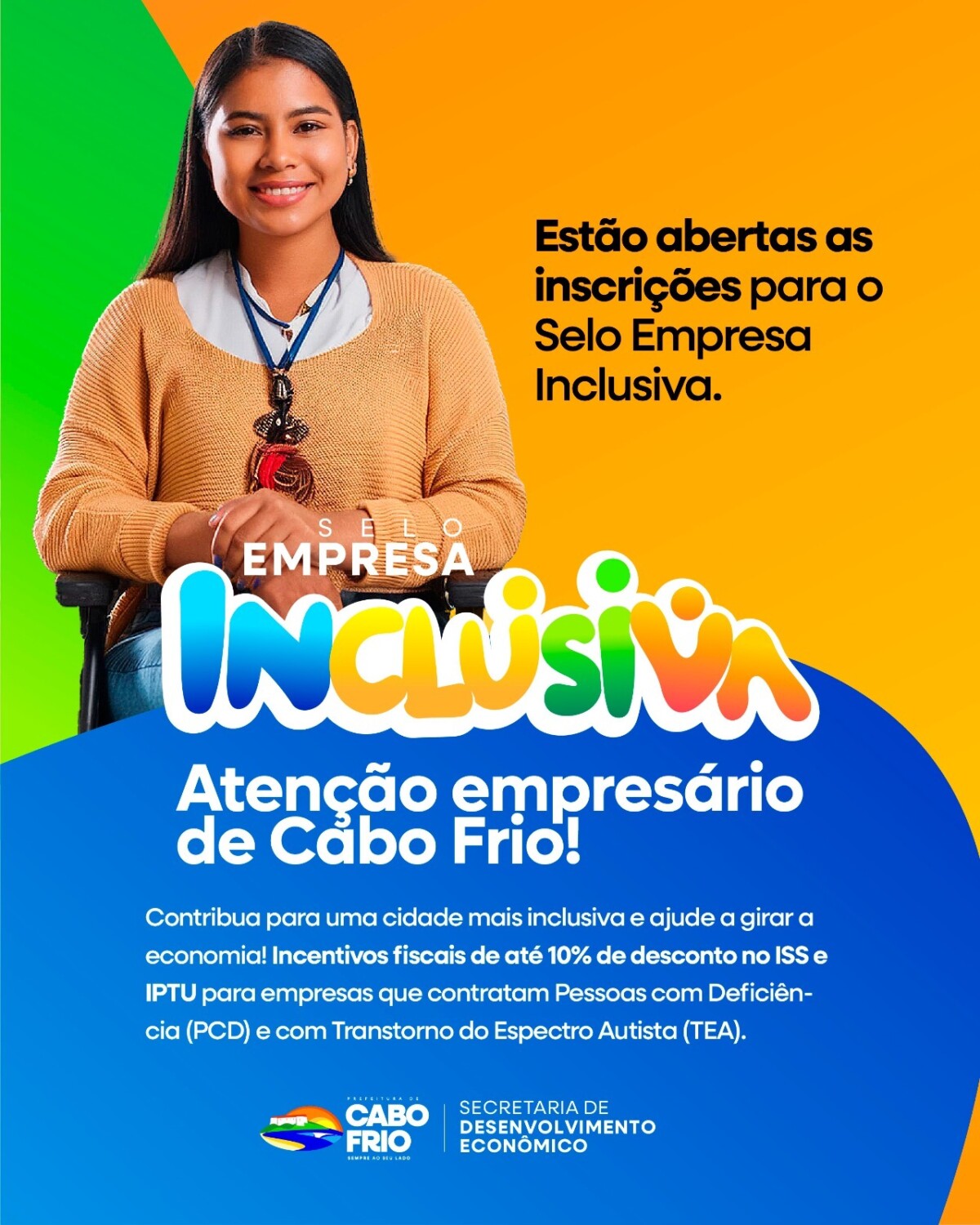 Cabo Frio abre inscrições para o Selo Empresa Inclusiva
