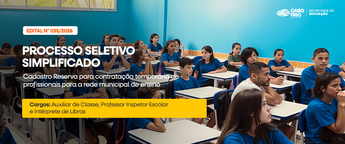 Educação convoca aprovados em Processo Seletivo para escolha do local de atuação