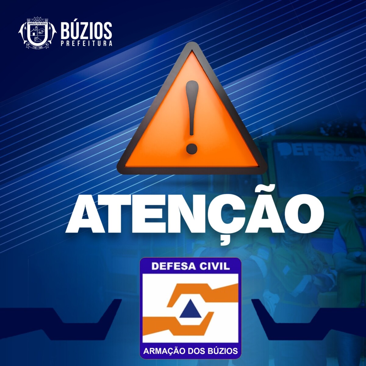 Defesa Civil de Búzios alerta para rajadas de vento e previsão de chuva entre esta quinta-feira e domingo