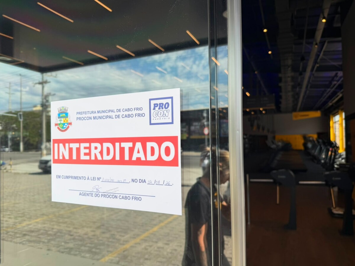 Procon Cabo Frio interdita academia por funcionar sem abastecimento de água