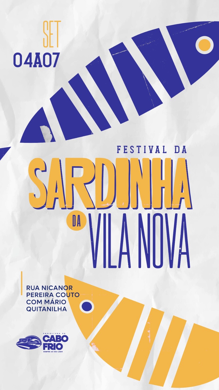 Festival da Sardinha da Vila Nova agita fim de semana e o feriado em Cabo Frio