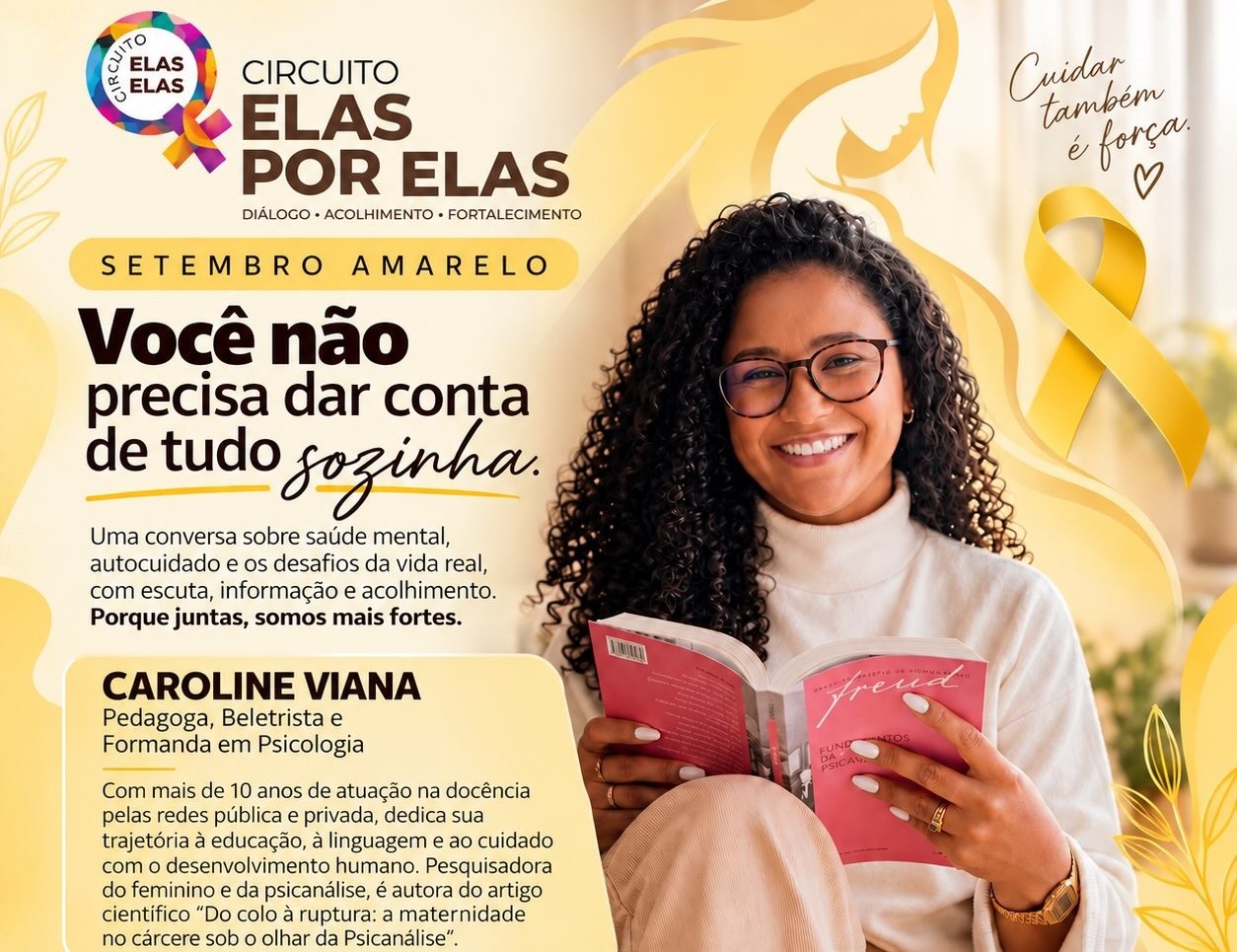 Setembro Amarelo: Circuito Elas por Elas promove reflexão sobre saúde mental na próxima terça