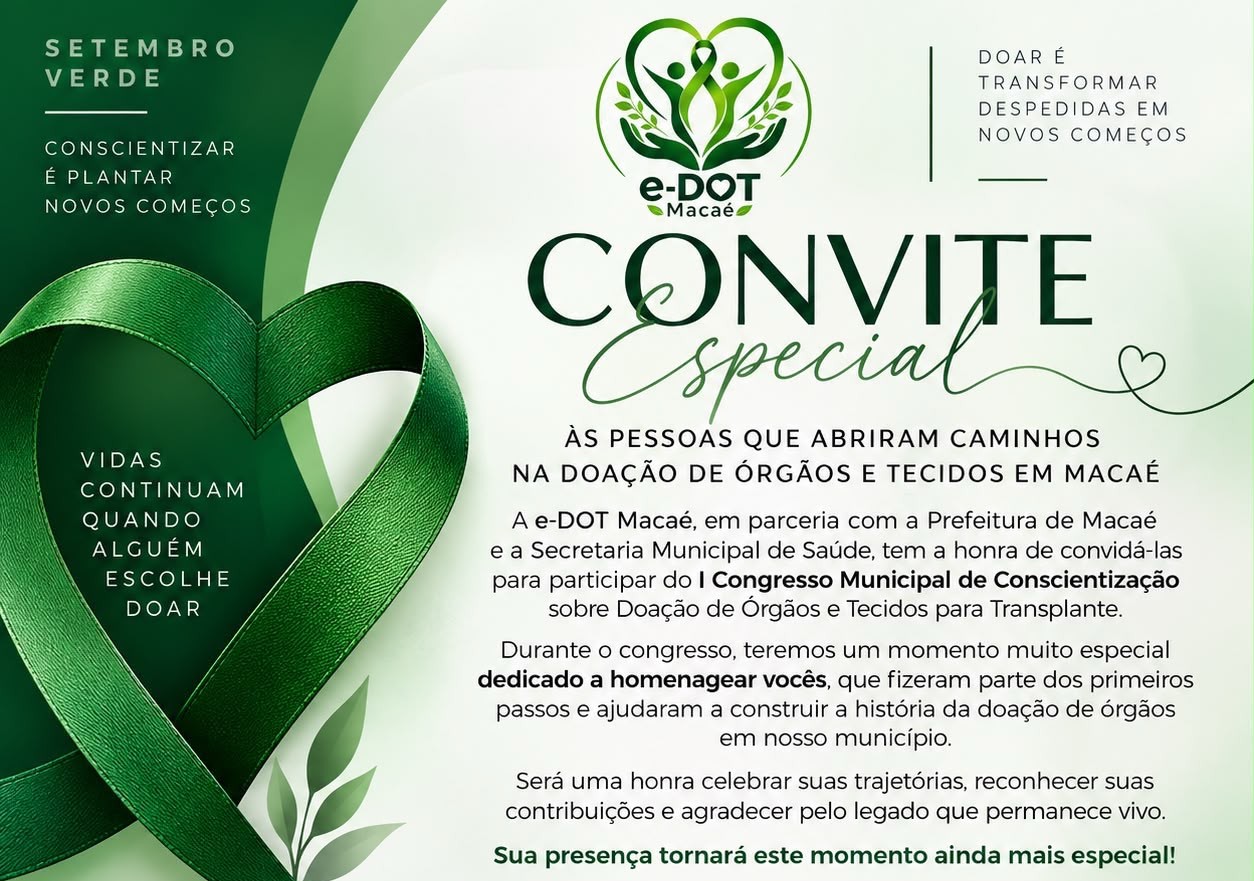Macaé promove congresso sobre doação de órgãos e tecidos