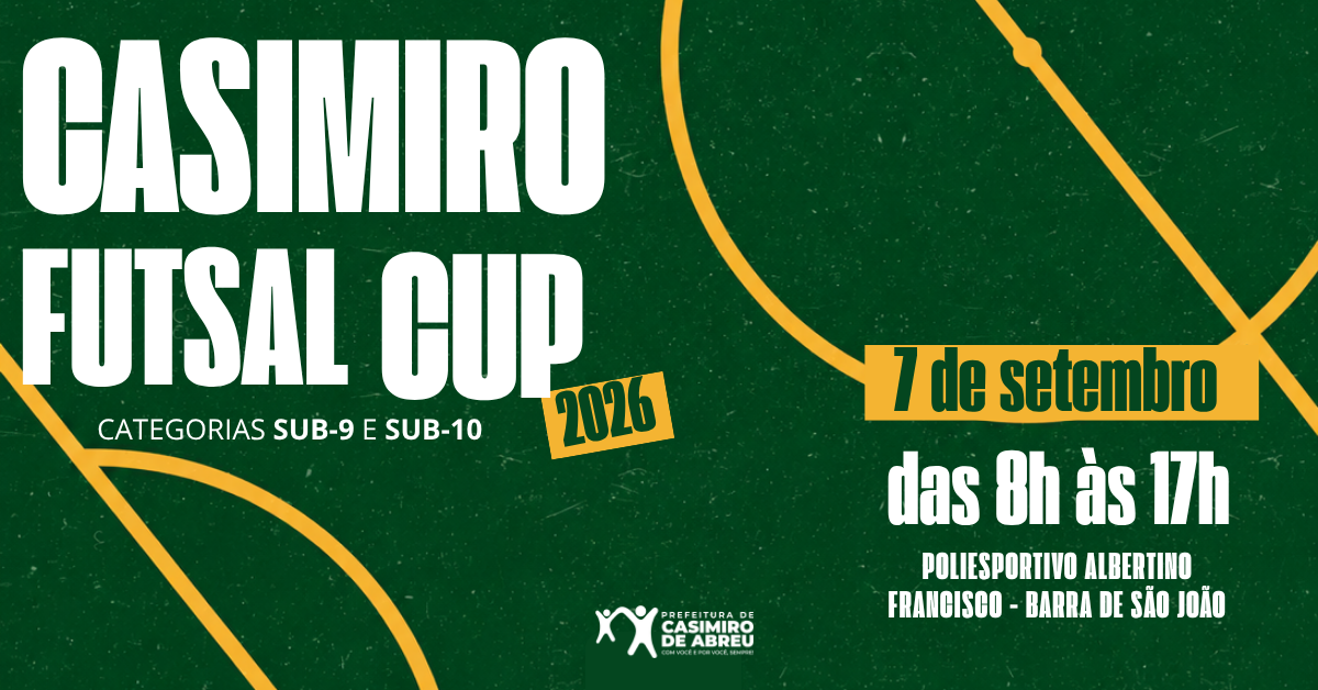 Barra de São João sediará a Casimiro Futsal Cup 2026 no feriado da Independência