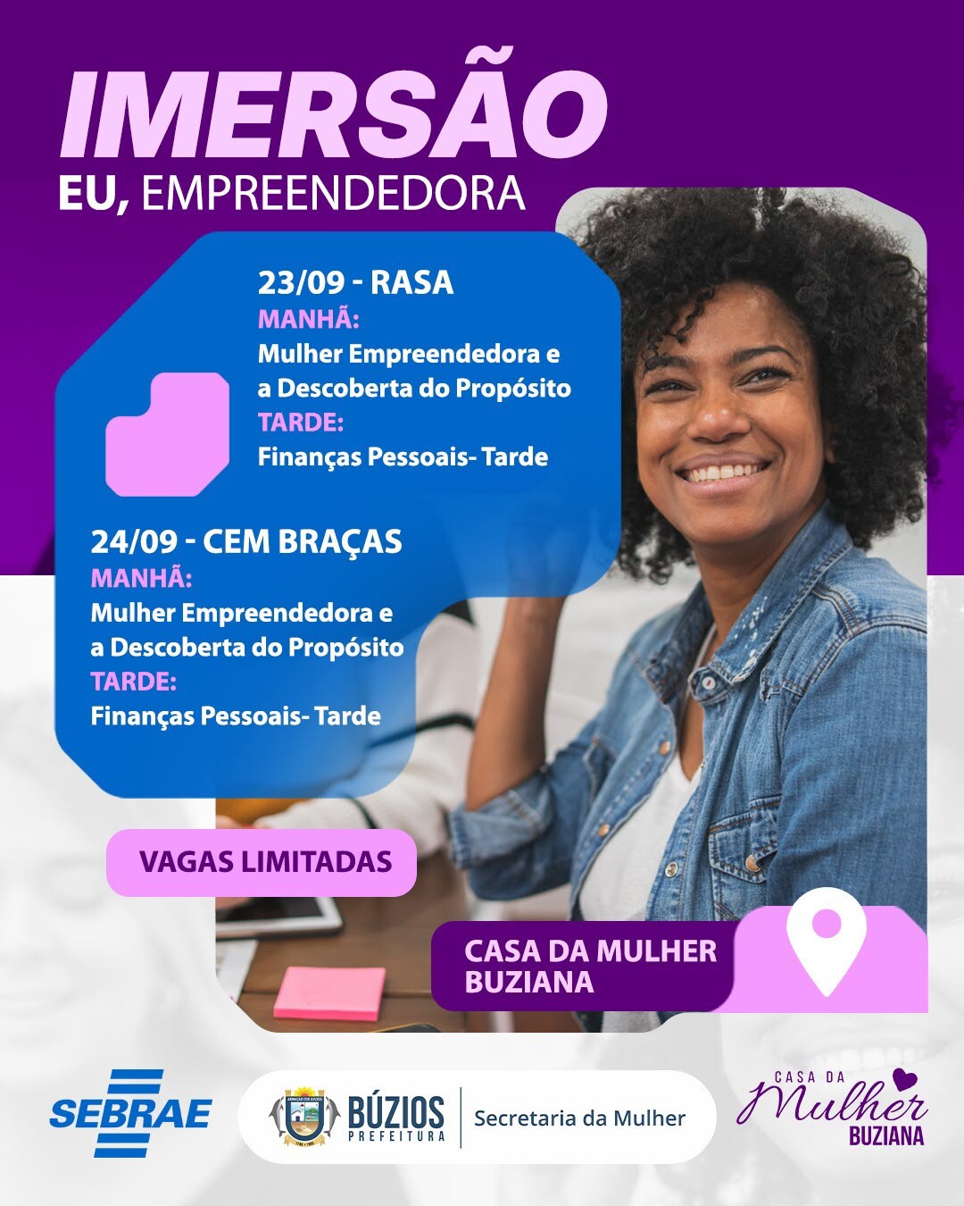 Secretaria da Mulher promove imersão gratuita para fortalecer o empreendedorismo feminino em Búzios