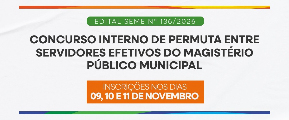 Educação lança edital para processo de permuta entre servidores